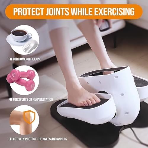 Under Desk Elliptical Pedal Exerciser Electric Remote LCD Quiet Seated Trainer