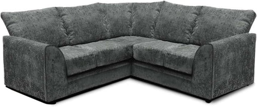 Grey Chenille Corner Sofa 2C2 High Back 5-Seater Modular L-Shaped Couch