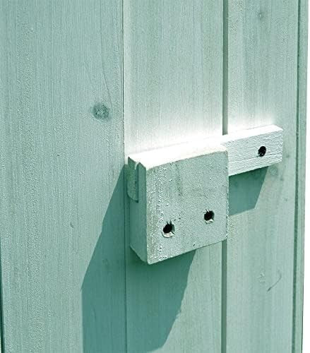 Wooden Garden Tool Shed Outdoor Storage Cabinet with Shelves Lockable Green