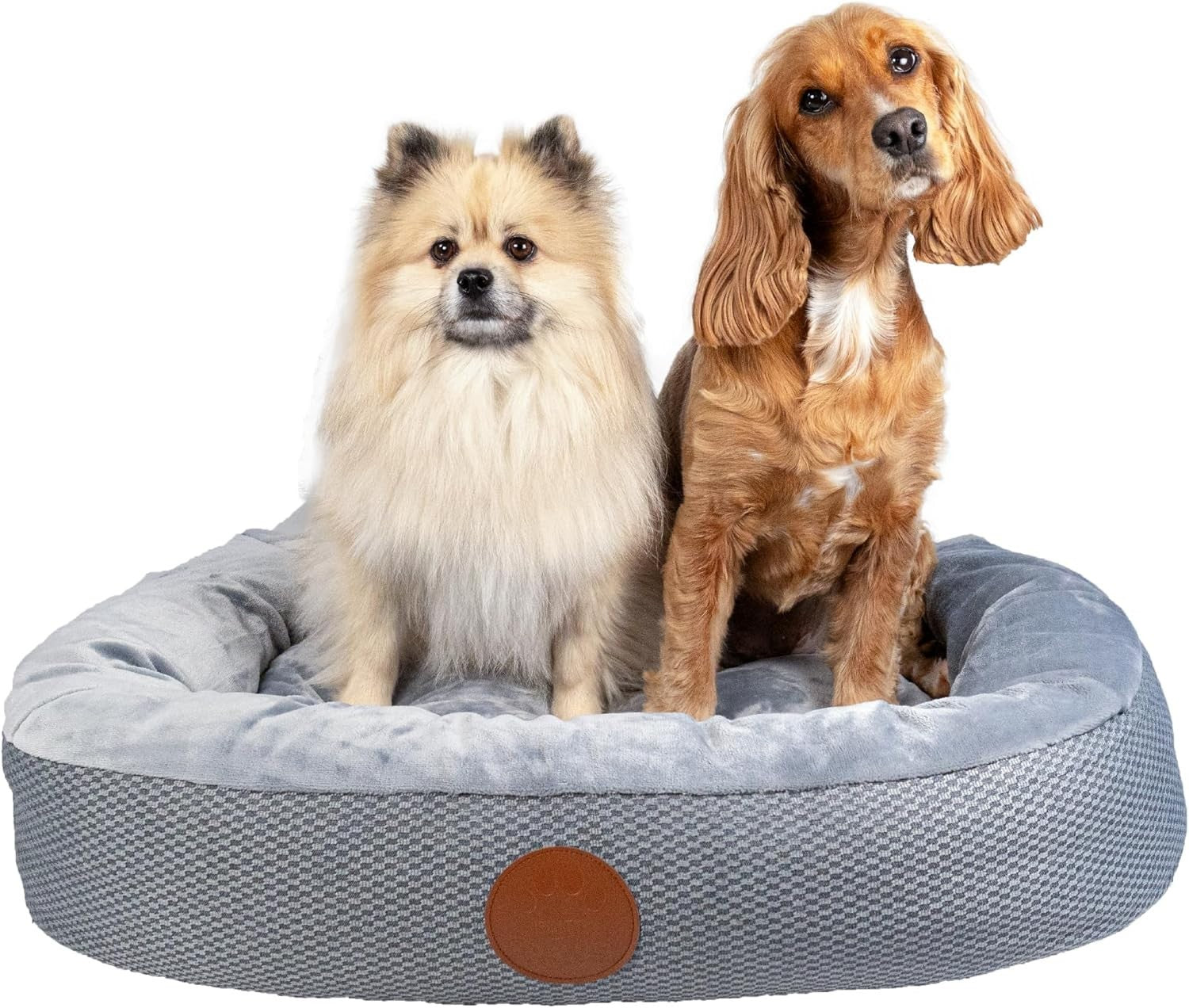 Orthopedic Dog Bed Medium 80x60x19cm Dual Foam Washable Grey