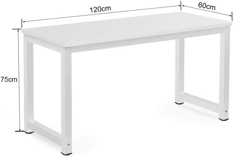 Large White Computer Desk 120cm Home Office PC Laptop Gaming Workstation