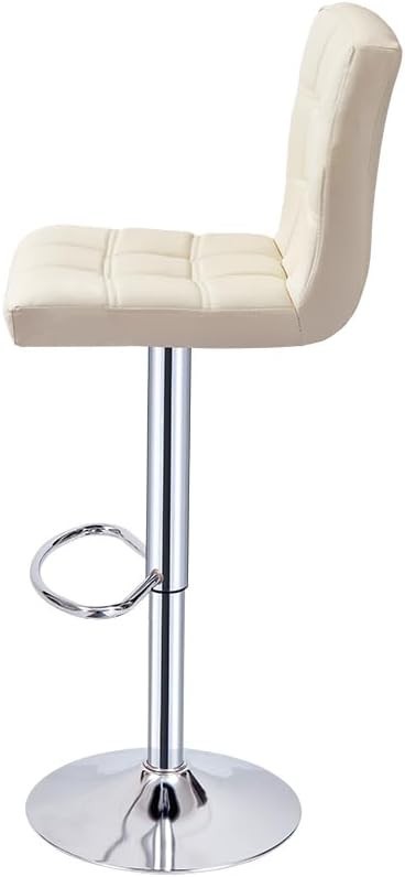 Adjustable Swivel Bar Stool | 360° PU Leather Kitchen Counter Stool