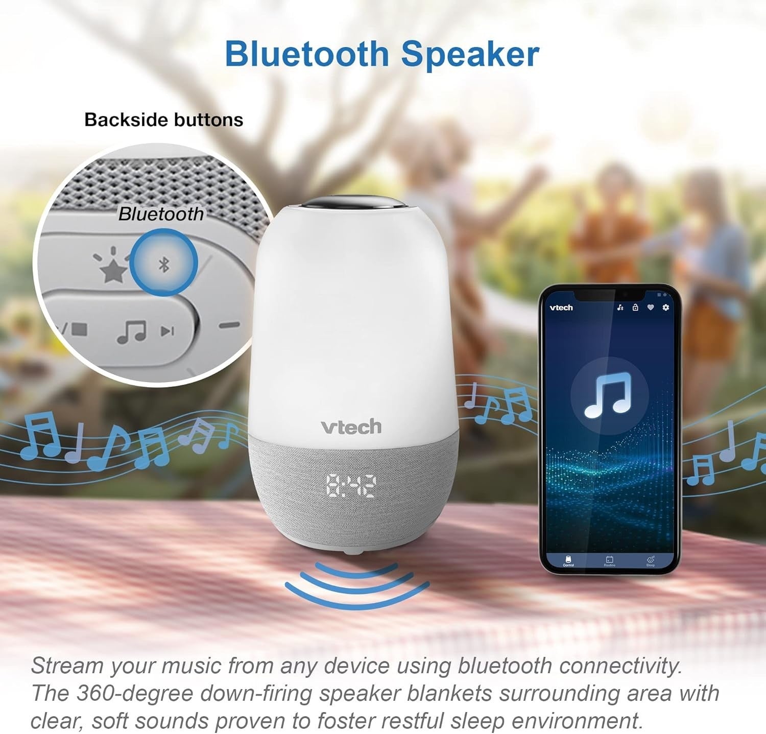 Portable Baby Sleep Soother Noise Machine with Lullabies, Night Light & Projecto