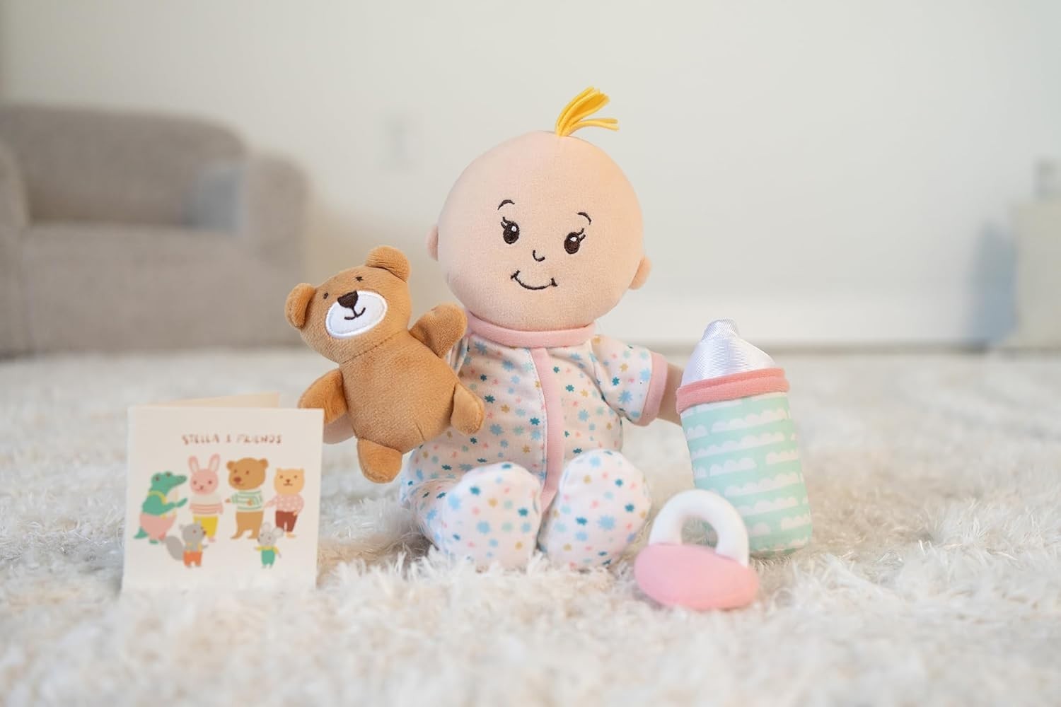 12in Soft Baby Doll Sleepy Time Scent Set Bottle Teddy Book Gift