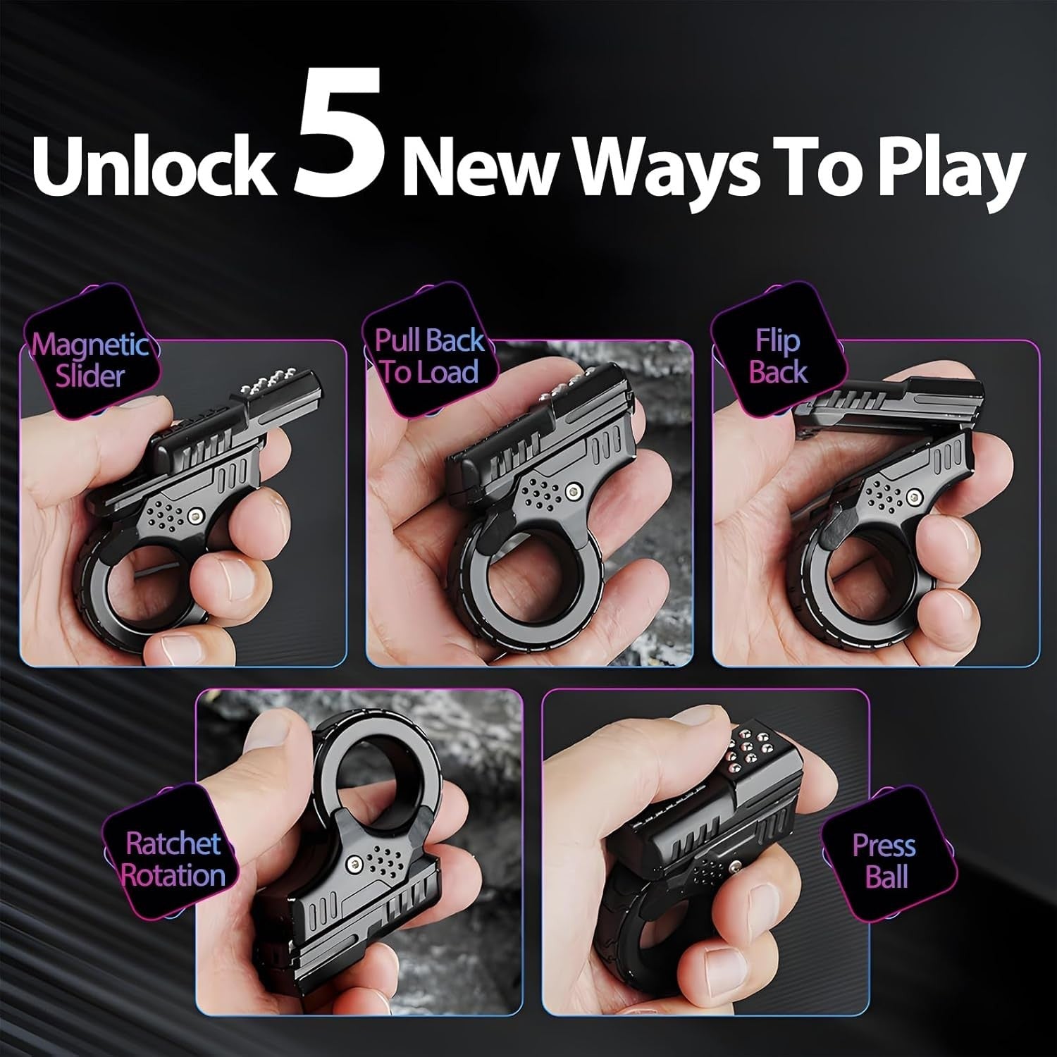 Sand Color Metal Fidget Slider EDC Stress Relief Pocket Toy