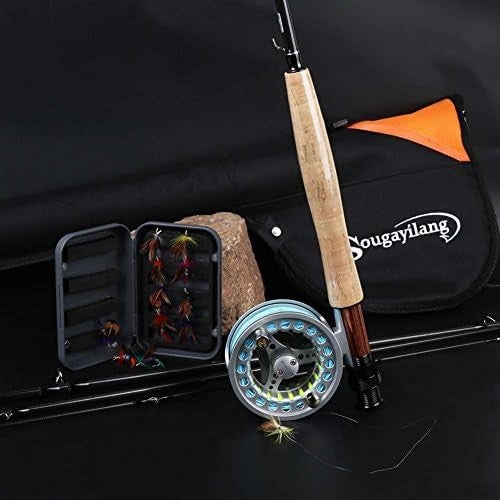 9ft Fly Fishing Rod & Reel Combo – Carbon 4-Section Freshwater Kit Silver