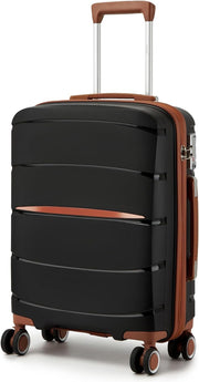 20” Cabin Suitcase for EasyJet Lightweight PP Hard Shell Spinner Wheels TSA
