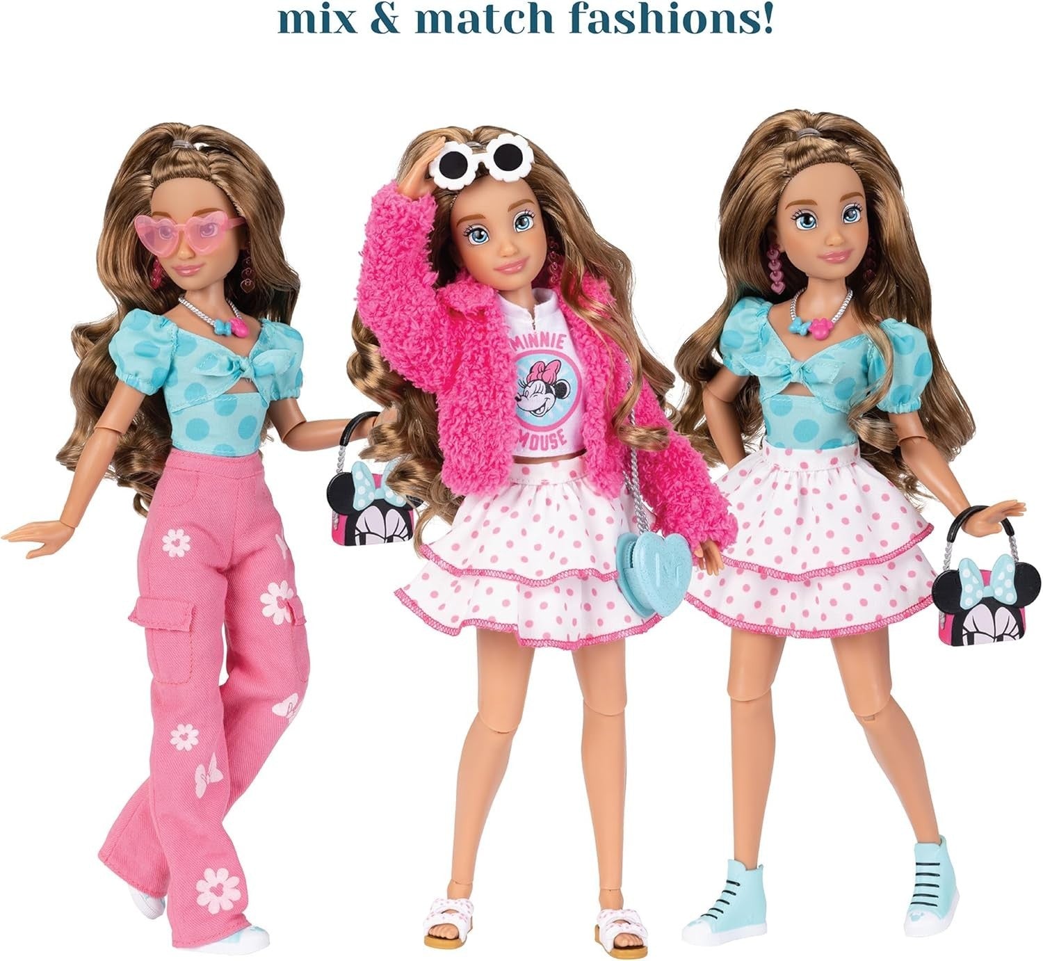 Articulated Fashion Doll 11.5in Mix Match Outfits Glitter Ring Gift