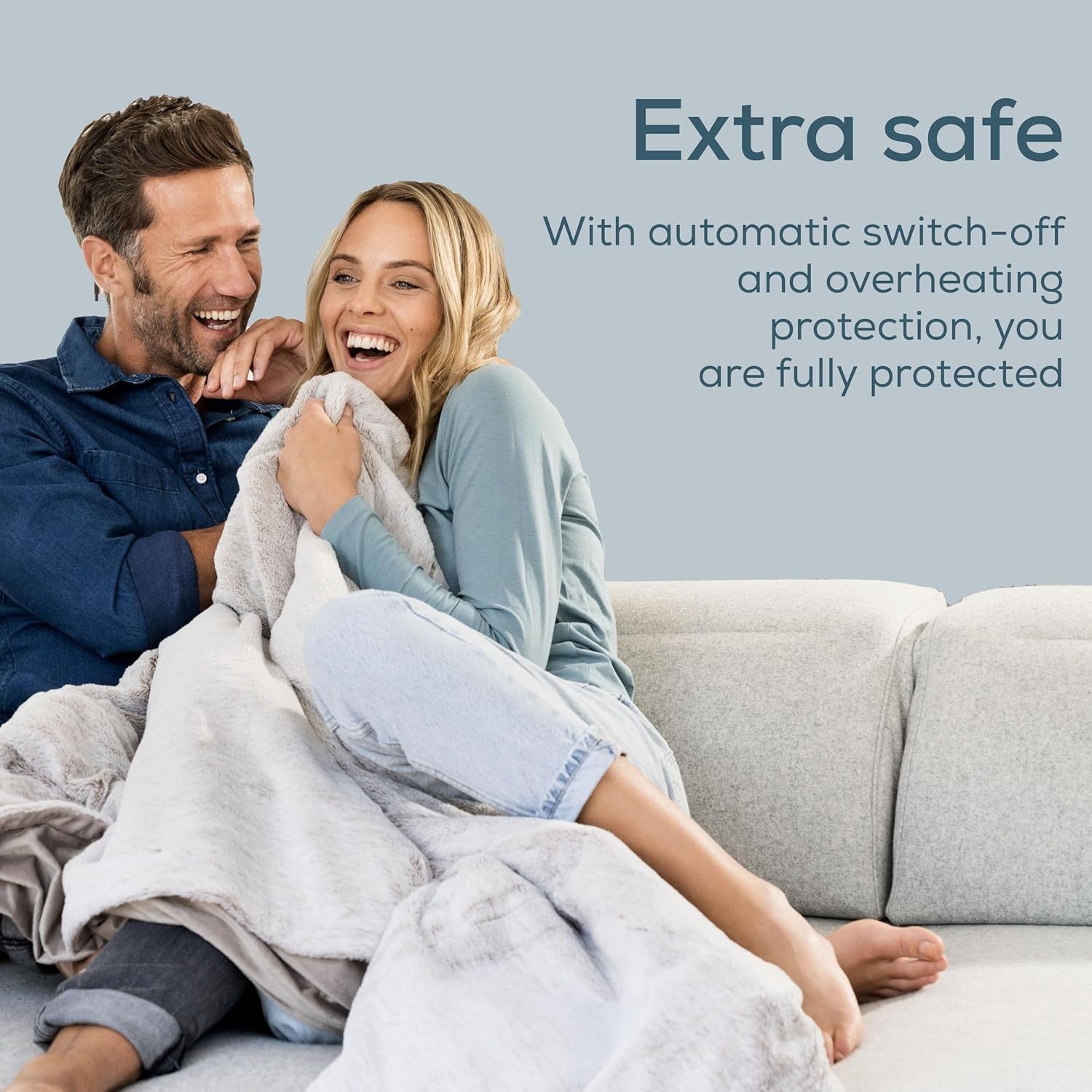 Electric Heated Throw Blanket 6 Heat Levels Auto Shut Off Faux Fur Soft Warm
