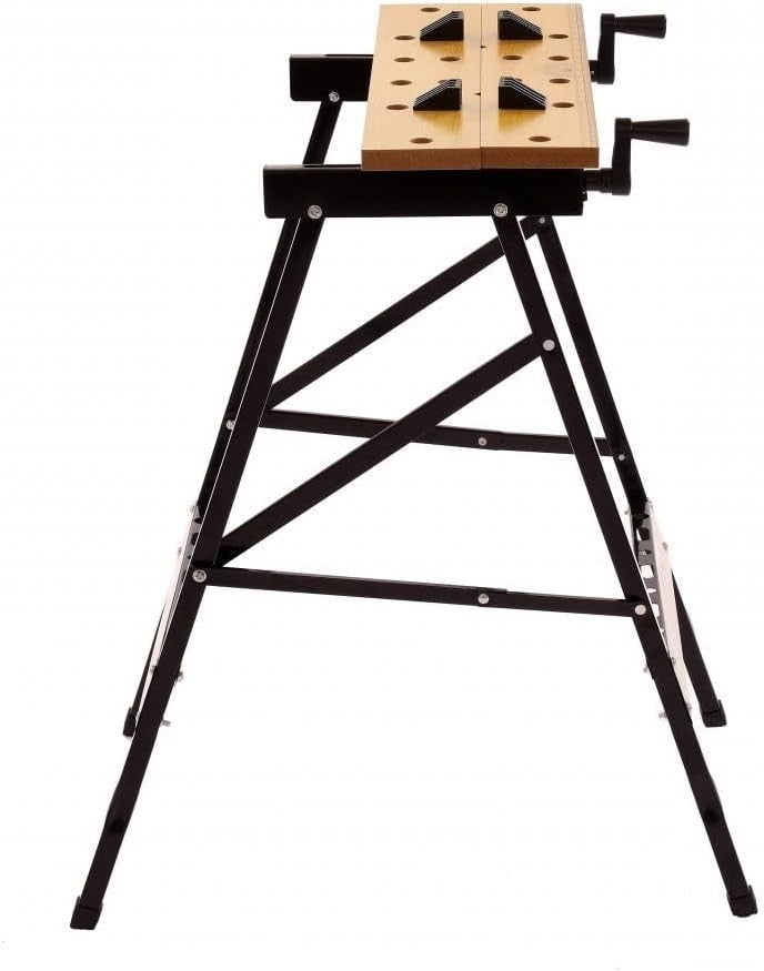 Folding Portable Workbench 100kg Capacity Steel Frame with Rubber Feet 75cm