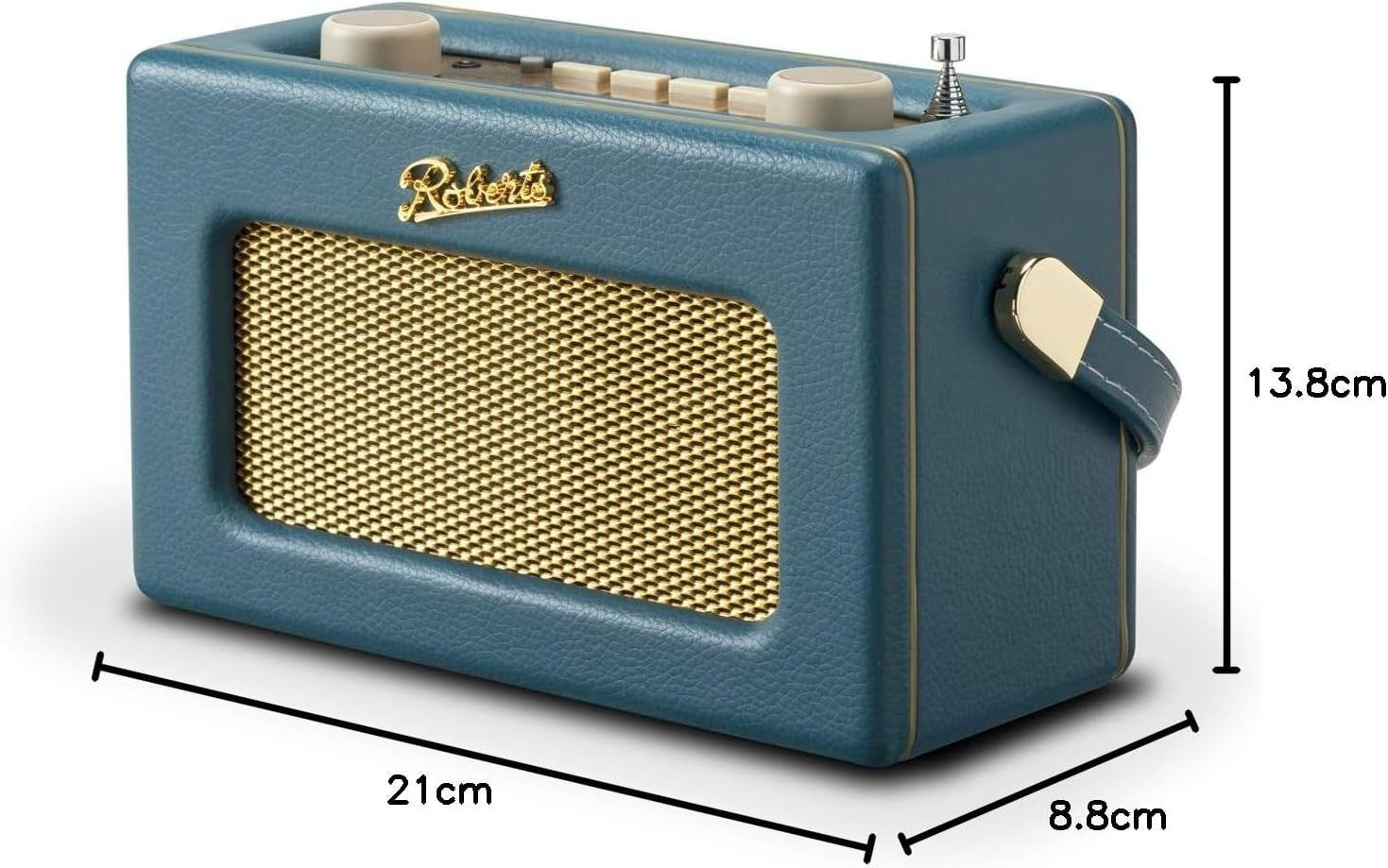 Portable DAB DAB+ FM Radio Bluetooth Retro Teal Blue