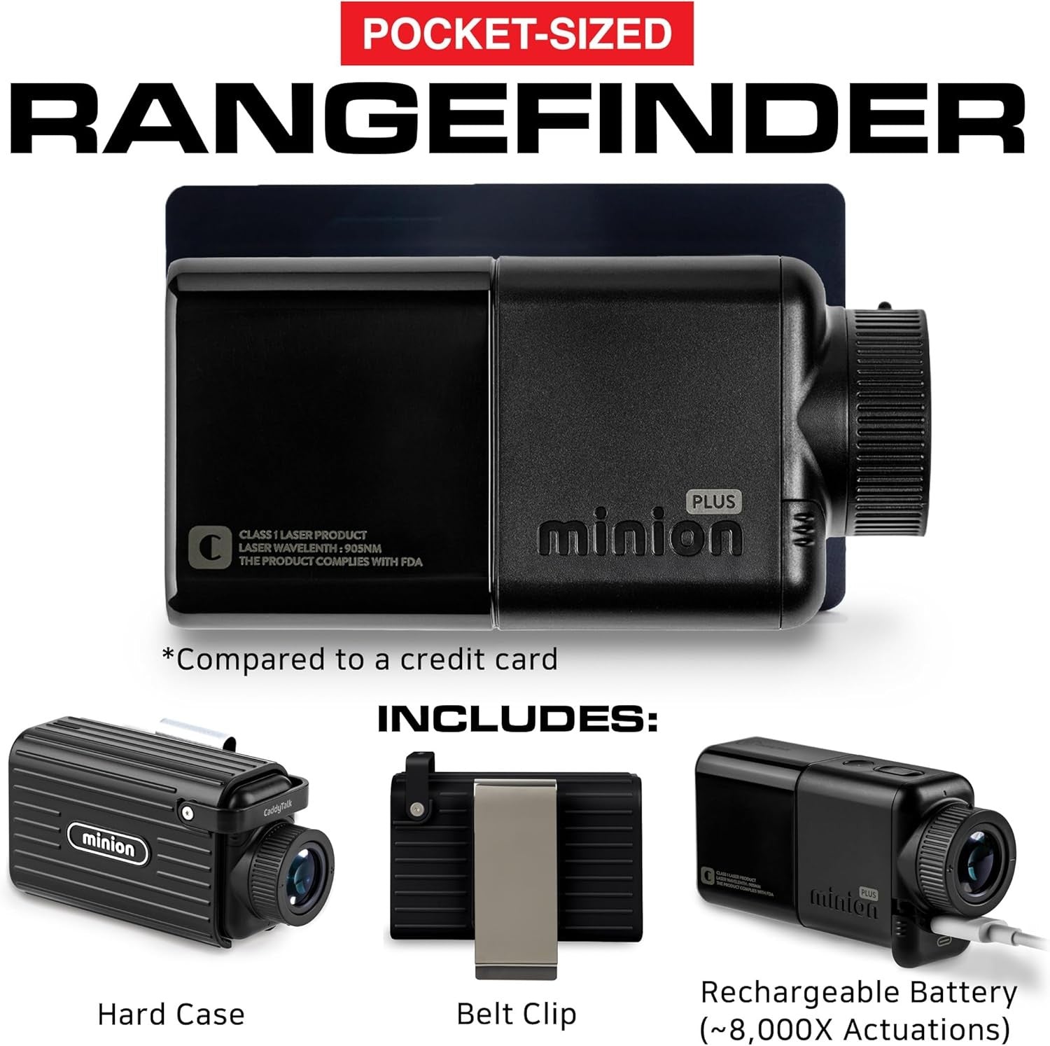 Golf Laser Rangefinder 6X Magnification Pin Lock Rechargeable HD Display