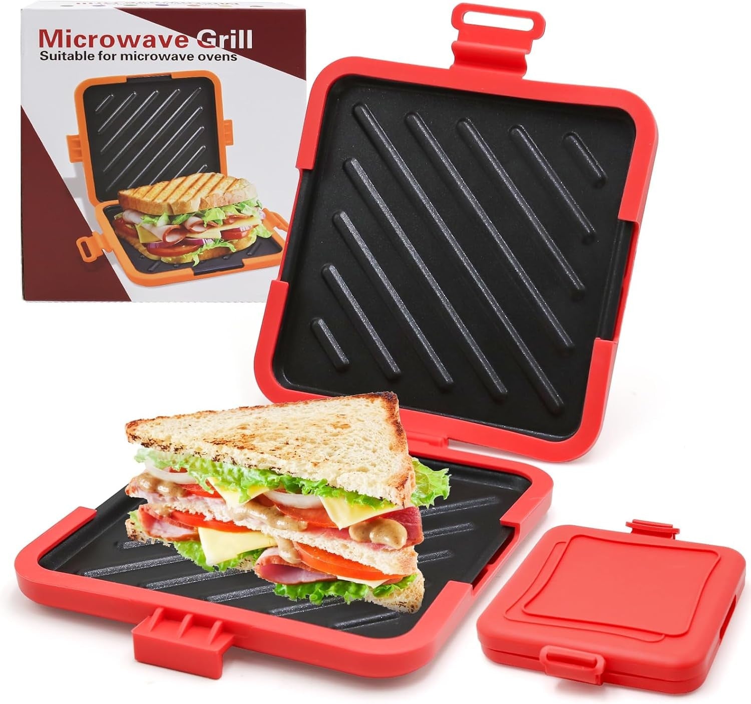 Microwave Toastie Sandwich Maker Non Stick Panini Press