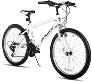 26” Mountain Bike 18 Speed V Brake Steel Frame Mens Womens Trail MTB