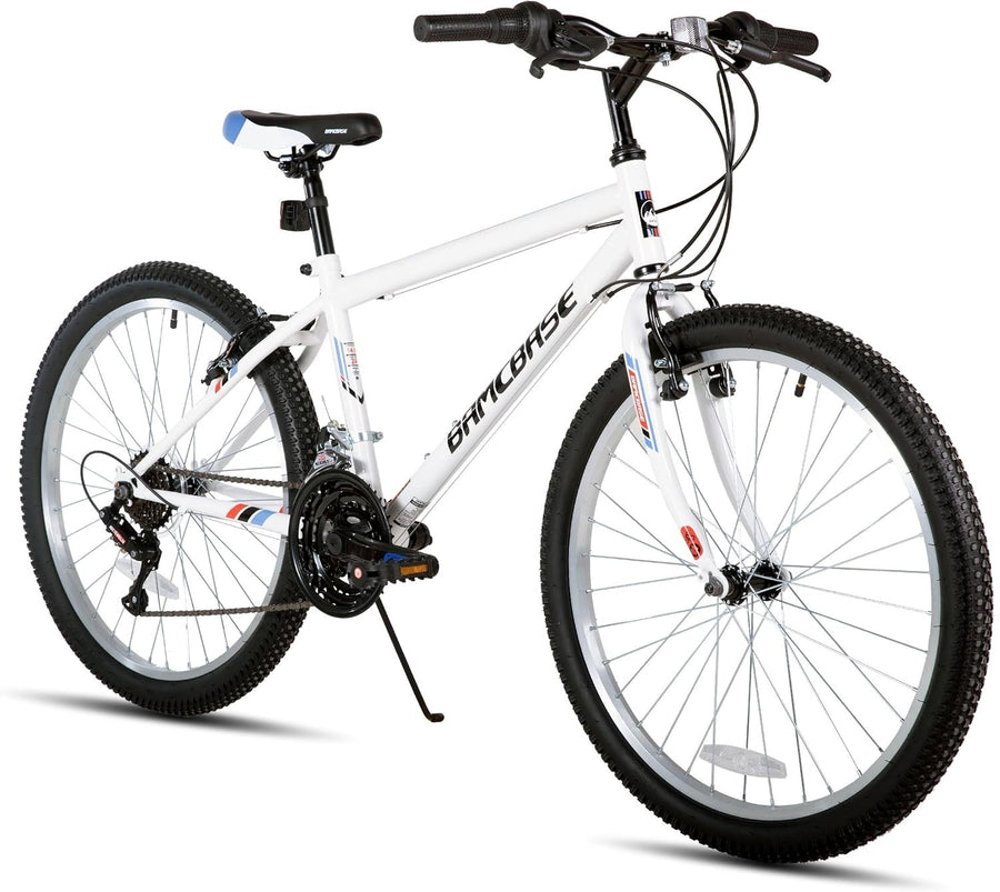 26” Mountain Bike 18 Speed V Brake Steel Frame Mens Womens Trail MTB