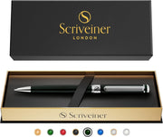 Luxury Ballpoint Pen – Dark Green Brass, Chrome Finish, Refillable Black Ink