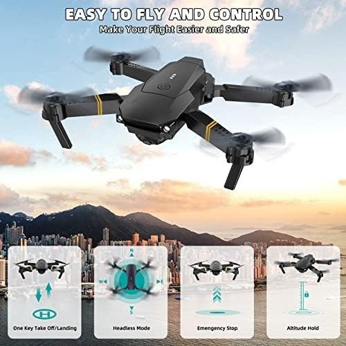 Foldable 4K HD Camera Drone with 3 Batteries, Altitude Hold & 3D Flip