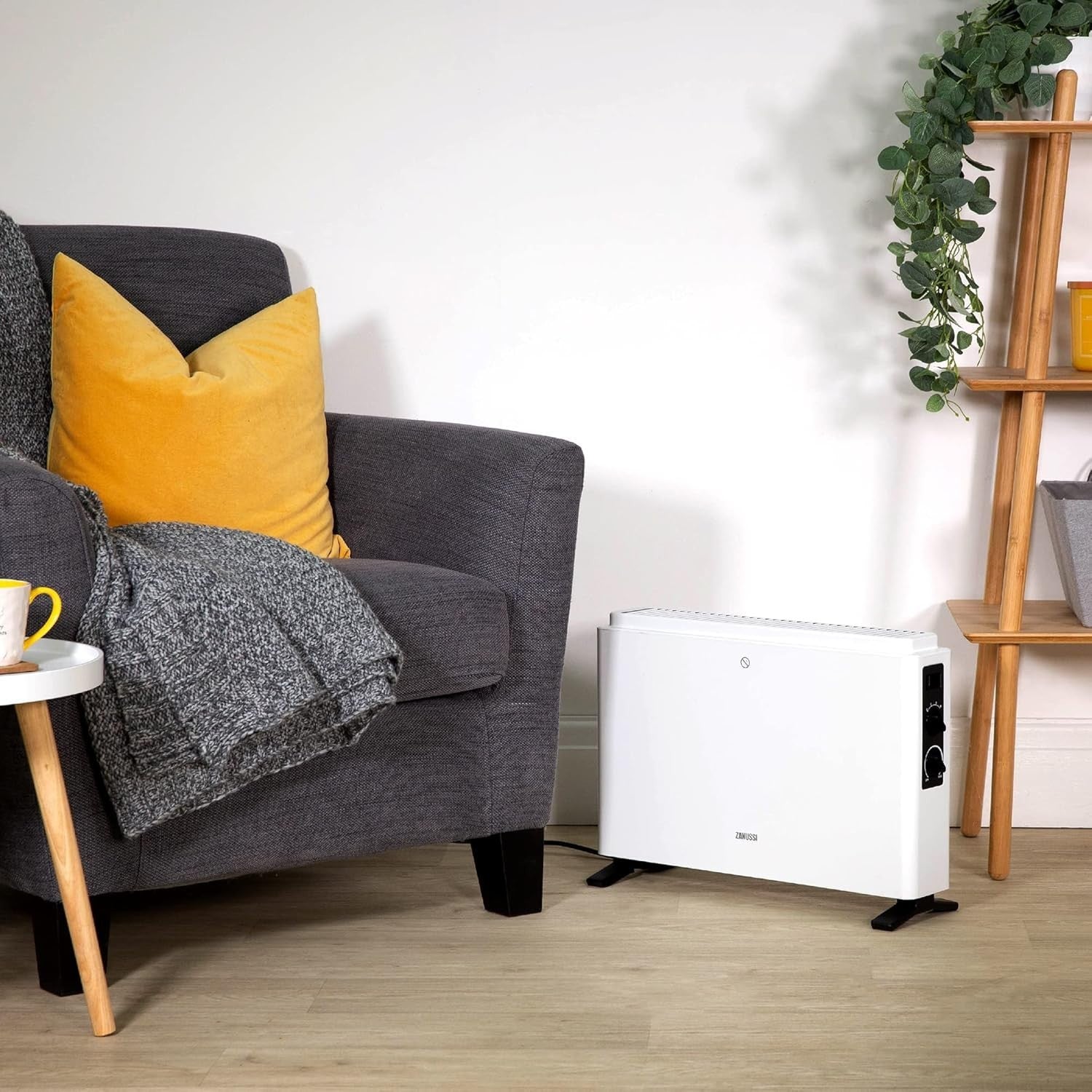 2000W White Electric Convector Heater Freestanding Radiator 3 Heat Settings