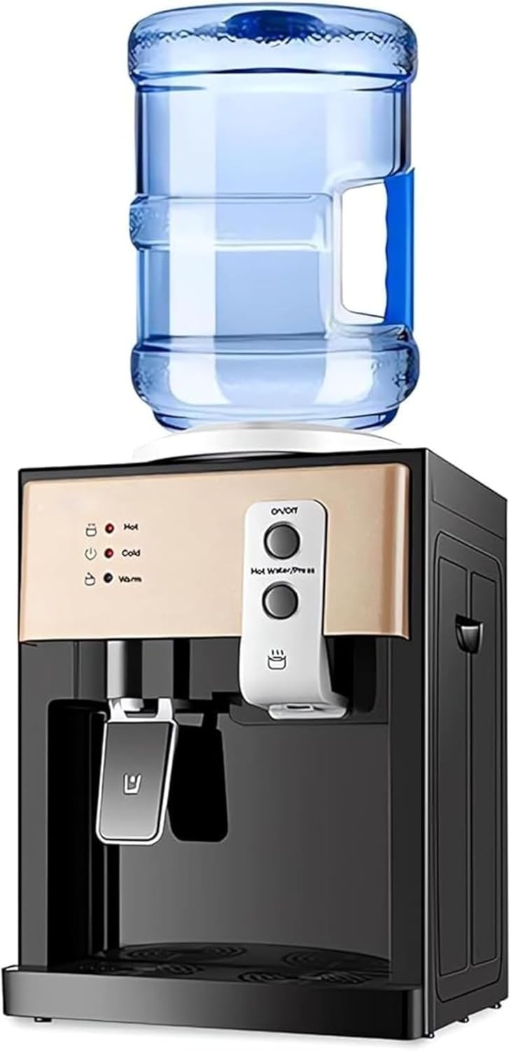 Compact Hot Cold Water Dispenser Countertop Bottle Cooler Home Office