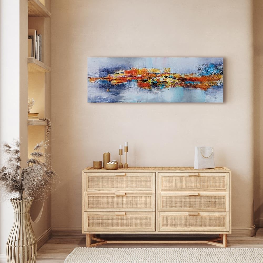 Large Colorful Canvas Wall Art 120x40cm XXL Modern Home Decor