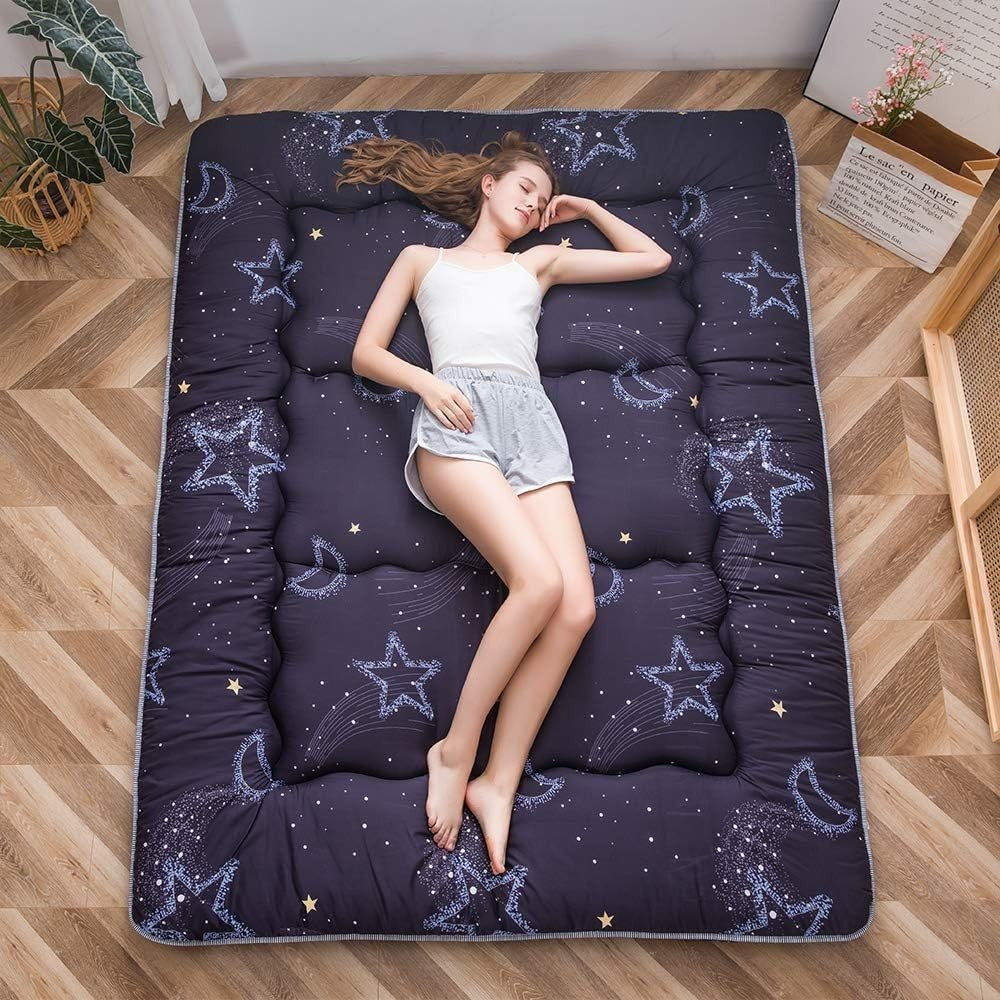 Premium Japanese Floor Futon Mattress - Thick Foldable Tatami Sleeping Pad