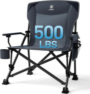 Heavy Duty Folding Camping Chair 230kg XXL Outdoor Seat w/ Cup Holder