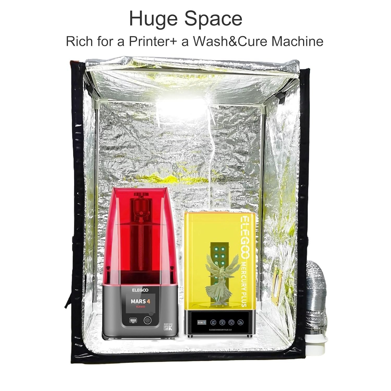 Large 3D Printer Enclosure Fume Extractor Warmer Tent Noise Dust Control