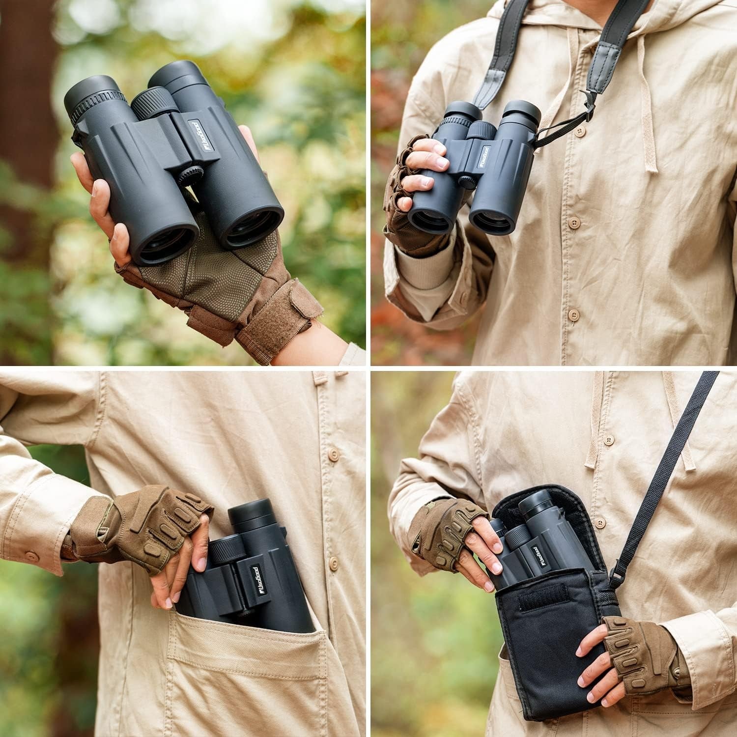 12x50 High Power Binoculars HD Low-Light Vision with Tripod & Phone Mount Campin