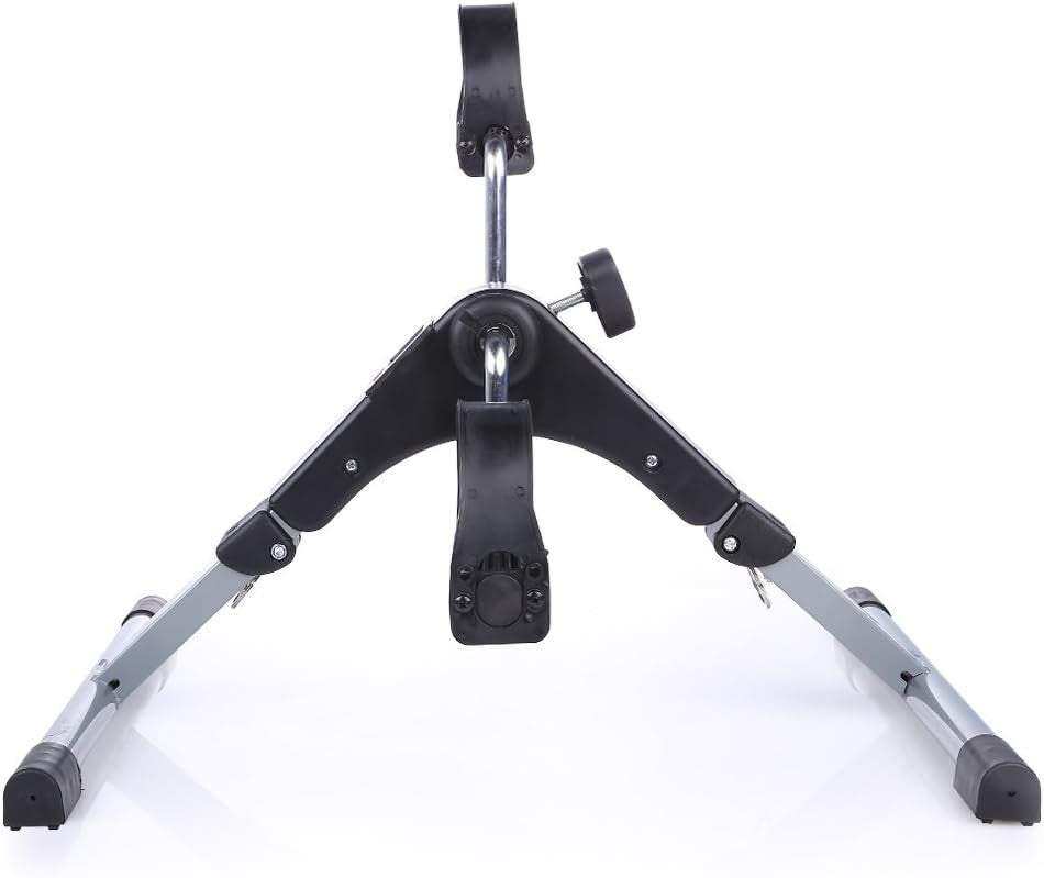 Foldable Mini Pedal Exerciser w/ LCD Display Adjustable Resistance for Arms/Legs