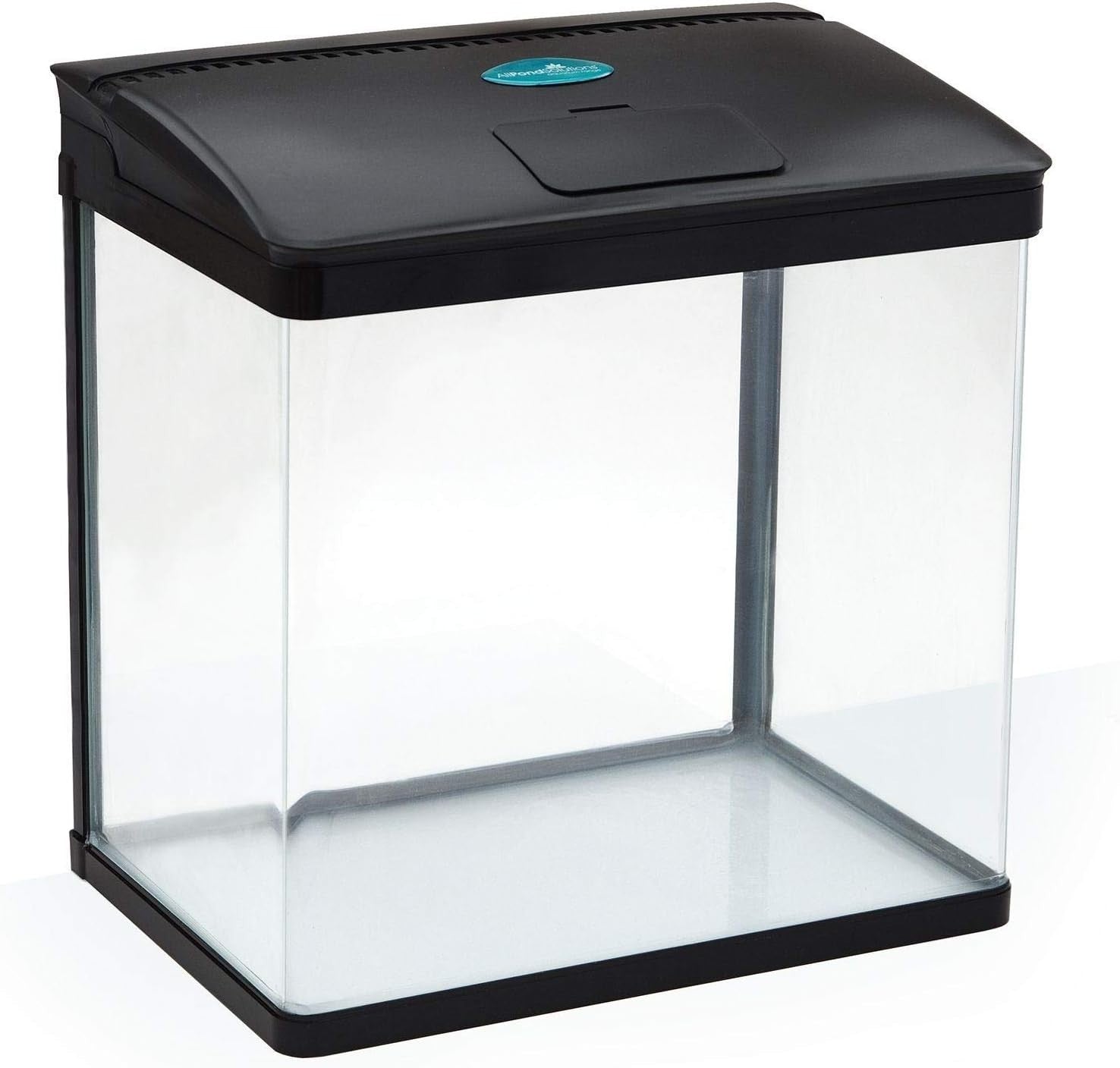 29L Nano Fish Tank with LED Light & Tray Filter, Curved Glass Aquarium