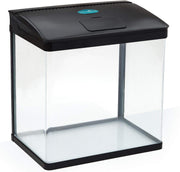 29L Nano Fish Tank with LED Light & Tray Filter, Curved Glass Aquarium