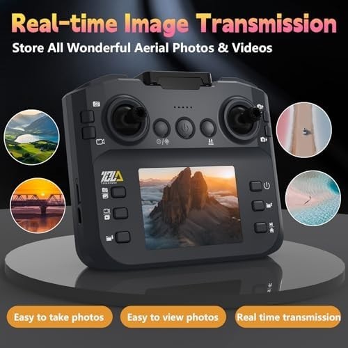 Toladrone TD12LCD 1080P Drone w/ LCD Remote, Brushless Motor, Foldable
