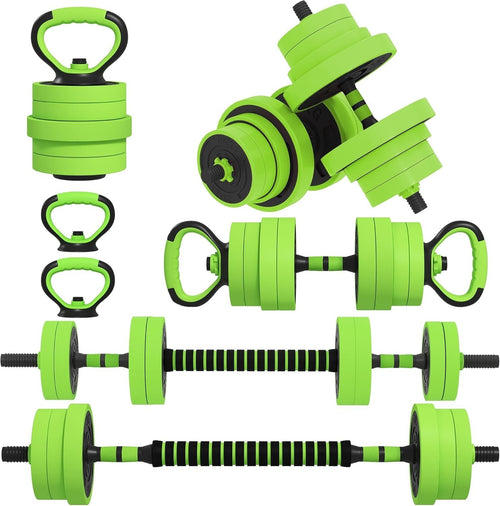 6-in-1 Adjustable Dumbbell Set 20–40kg Barbell Kettlebell Home Gym
