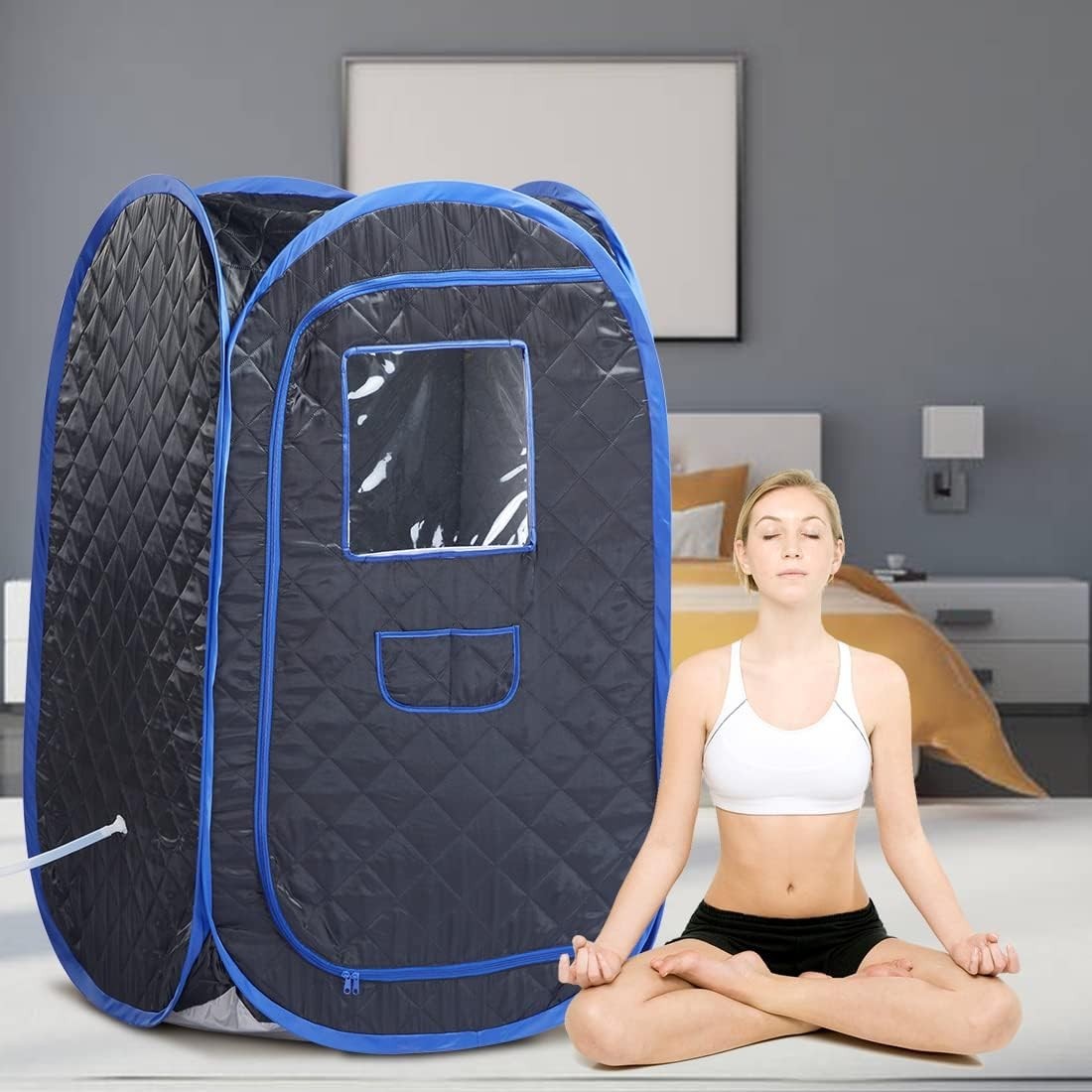 Portable Full Body Sauna Tent Foldable Home Spa Detox Cabin No Steamer Compact