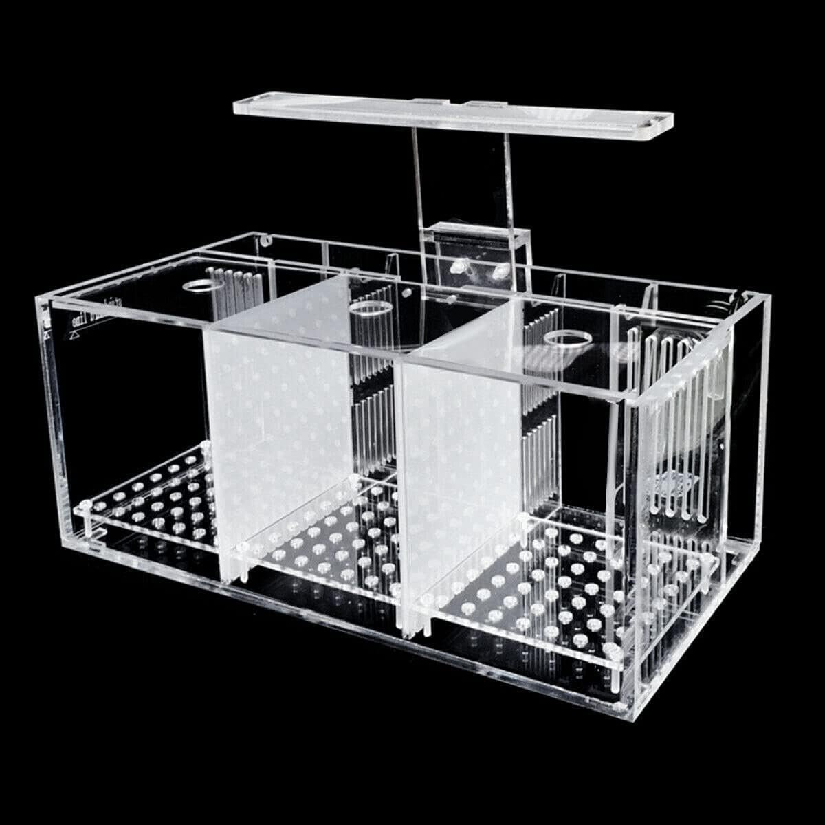 Mini Acrylic Fish Tank with LED Light & Water Pump Desktop Aquarium