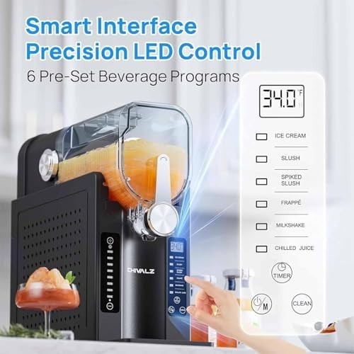Slushie Machine Frozen Drink Maker No Ice Needed Self Cleaning 1.6L