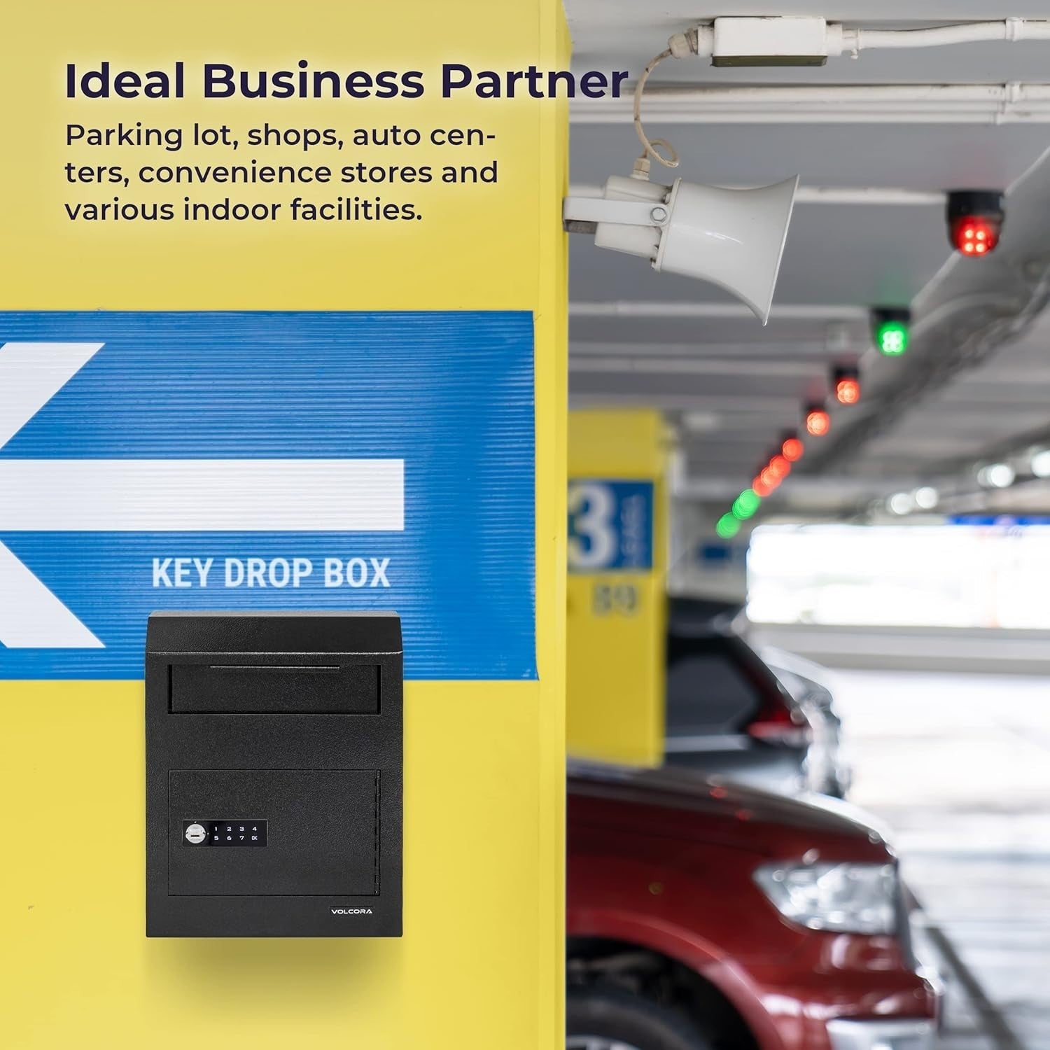 Cash Drop Box Digital Keypad Lock Wall Mount Deposit Safe Mailbox