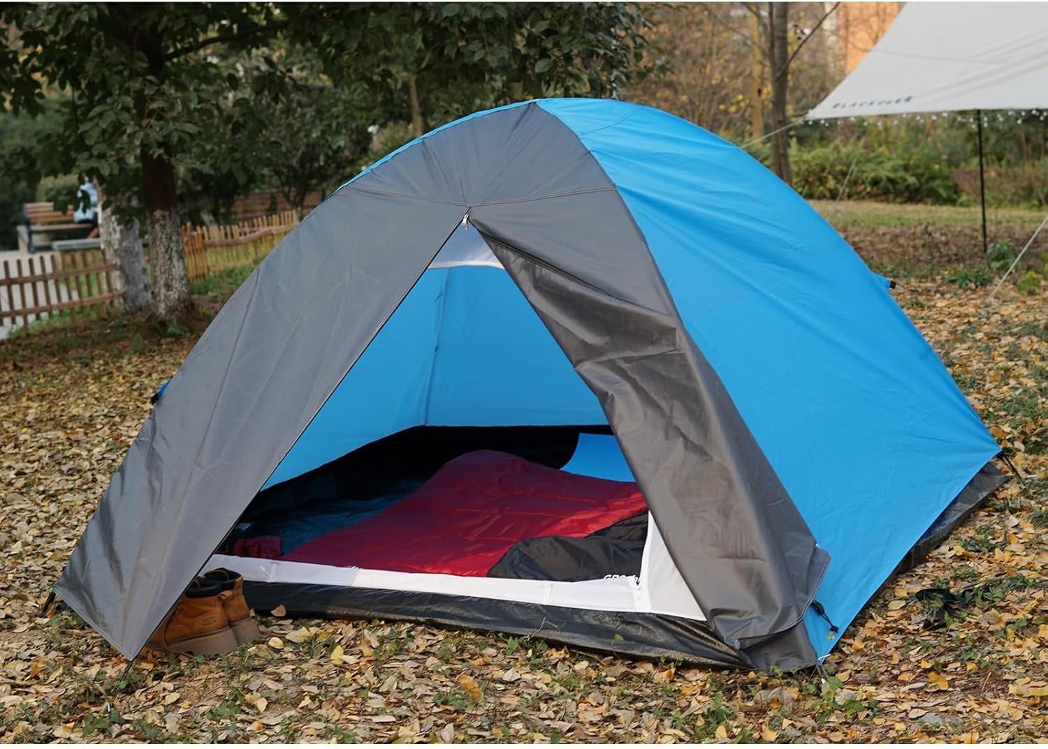 2 Person Camping Tent Set Sleeping Bags Mats Lantern Kit
