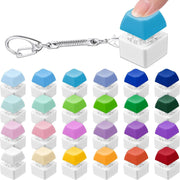 24pcs Keyboard Clicker Fidget Keychain Mechanical Stress Relief Toy