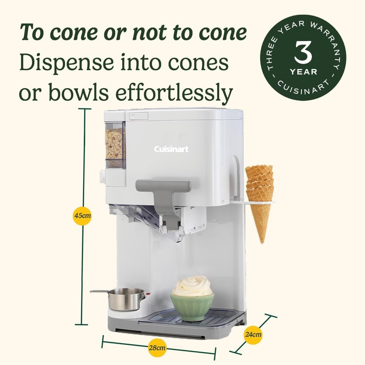 Soft Serve Ice Cream Maker 1.42L Frozen Yogurt Gelato Machine