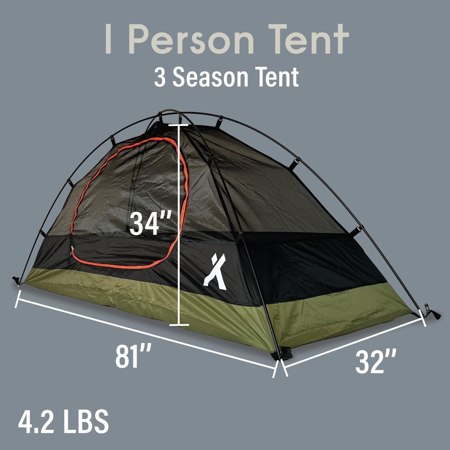 1 Person Ultralight Backpacking Tent 3 Season Waterproof Rain Fly