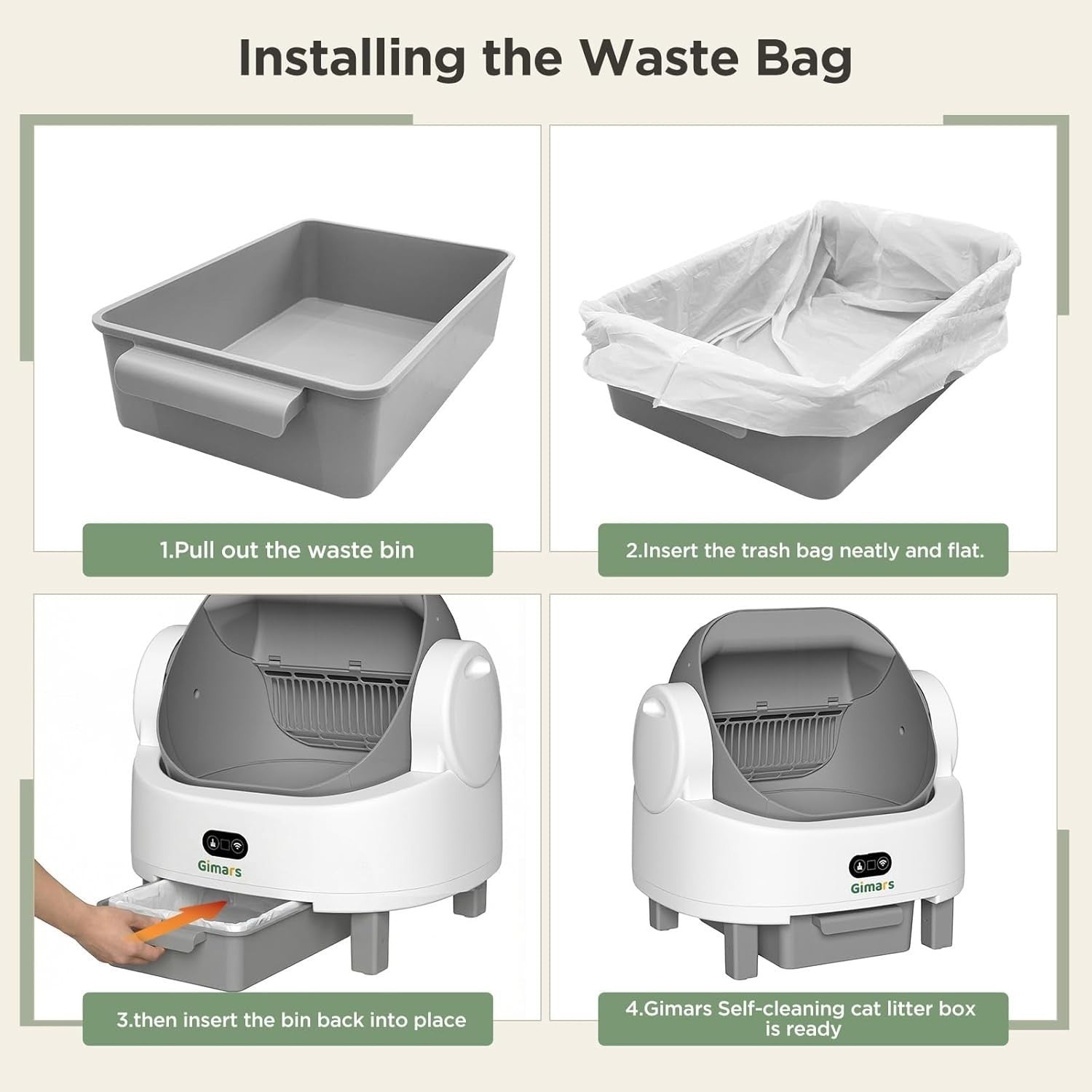 Self Cleaning Cat Litter Box App Control Open Top Automatic XXL