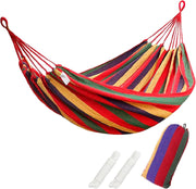 Extra Large Portable Camping Hammock 190x150 cm with Durable Canvas & Nylon Rope