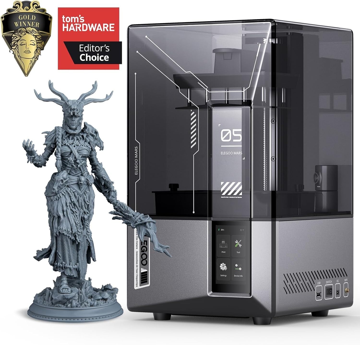 9K Resin 3D Printer 150mm/h AI Camera WiFi Auto Level