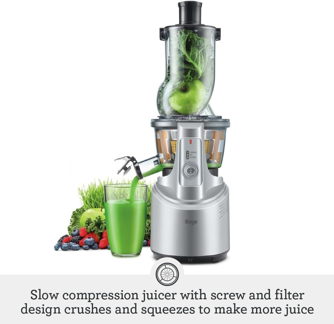 Slow Cold Press Juicer 3.5in Wide Chute Quiet Motor High Yield