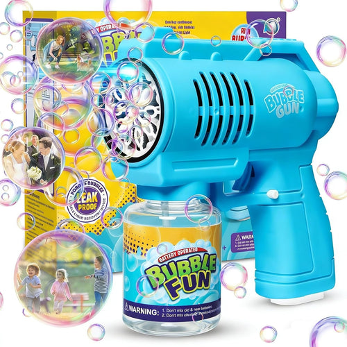 Bubble Gun Machine with Lights 10000 Bubbles Blue