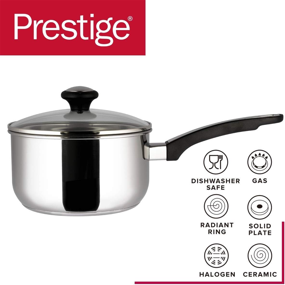 5Pcs Stainless Steel Cookware Set with Milkpan & Frying Pan Oven Induction Safe