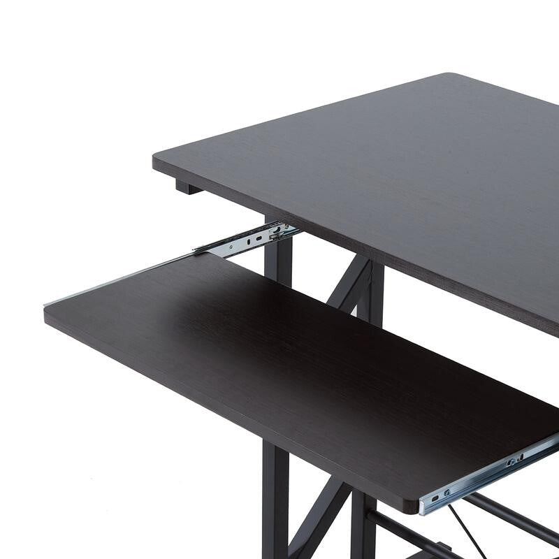 PC Computer Desk with Keyboard Tray & Storage – Home Office Table