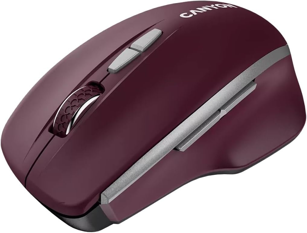 Wireless Optical Mouse 7 Buttons BlueLED Sensor Compact USB PC