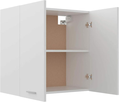 Wall Mounted Kitchen Cabinet White Cupboard Storage 60x31x60cm Shelves